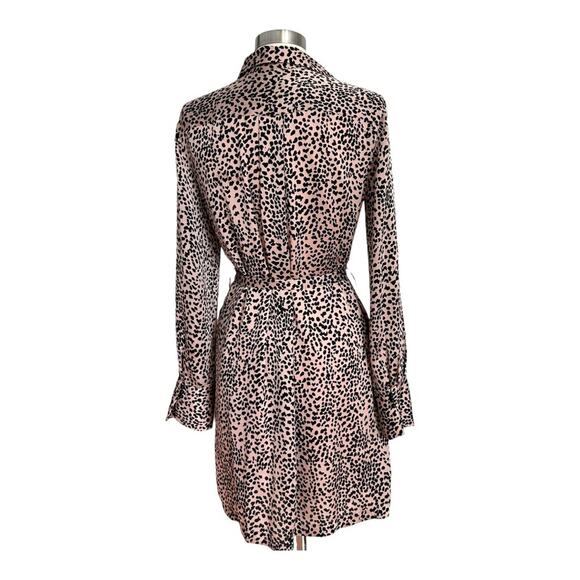 Equipment Temera Leopard Shirtdress Blush Size Large - Picture 3 of 13